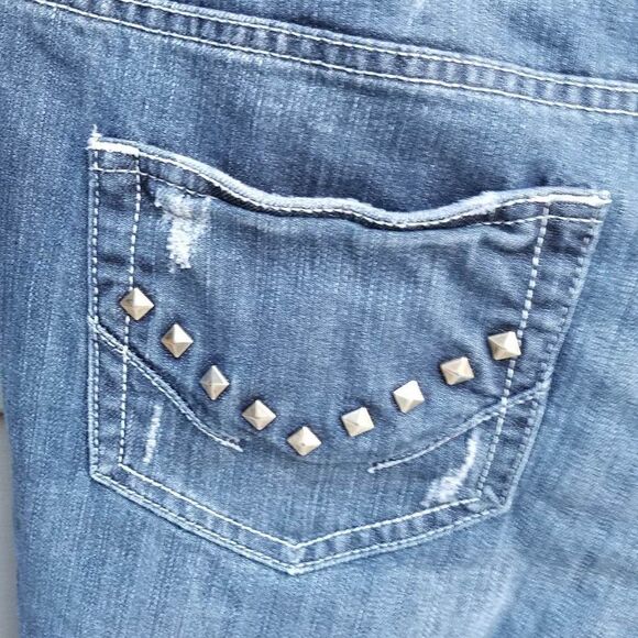 Ana Distressed Denim Cropped Jeans Size 12 - Picture 7 of 11